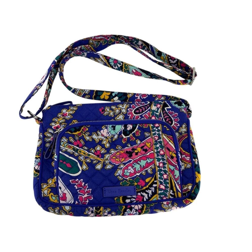 Vera Bradley Women's RFID Crossbody Bag Romantic Paisley Multicolor EUC - Picture 1 of 10